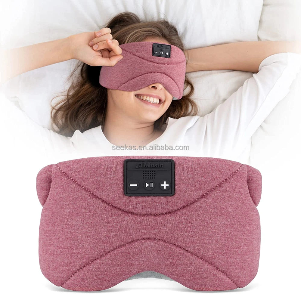 Bluetooth Sleep Mask With Thin Speakers Sleepmask With V5.2 Wireless Headphones 35 Hours Playtime For Side Sleeper Drop Shipping Tidesmit