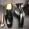 Goodyear Chic Alligator Shoes Men Original Chaussures Hommes Genuine Crocodile Leather Shoes for Men Comfortable Men's Shoes