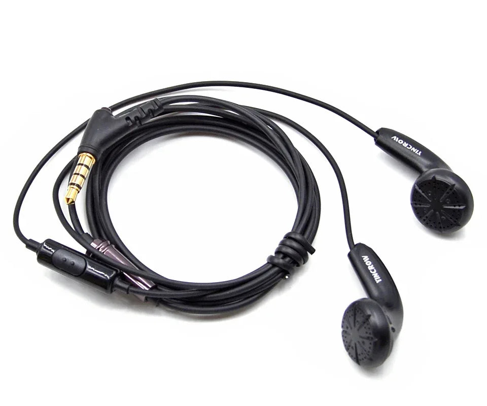 Wired HiFi Earbuds with Mic – Tidesmit Flat Head In-Ear Headphones Tidesmit