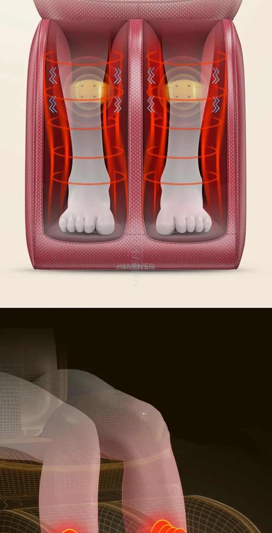 Full Body Electric Massage Chair - Deep Tissue Physiotherapy Brown Massage Chairs Tidesmit