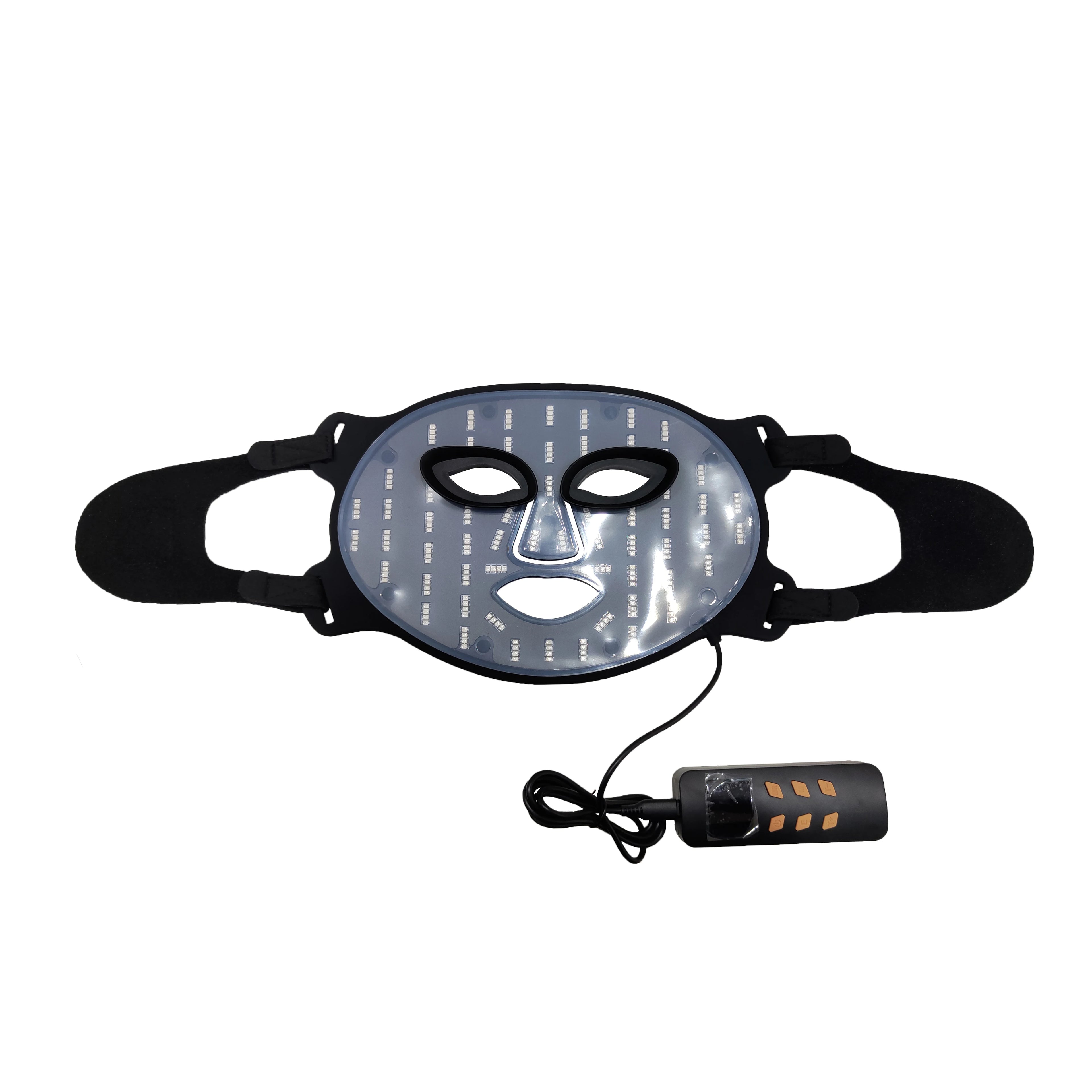 Professional Led Light Therapy Mask Black Led Red Light Therapy 4 Colors Silicon Red Light Therapy Face Mask Tidesmit