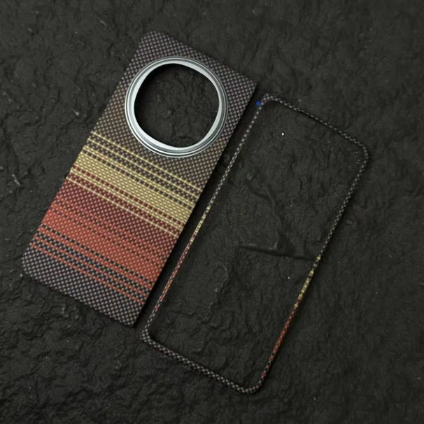 Ultra Slim Lightweight Protective Shockproof Scratch Resistant Cartoon Fiber Cover for Huawei X5x6 Bare Metal Feel 1500D Orange big hole +metal frame(mag safe) OPP Bag Tidesmit