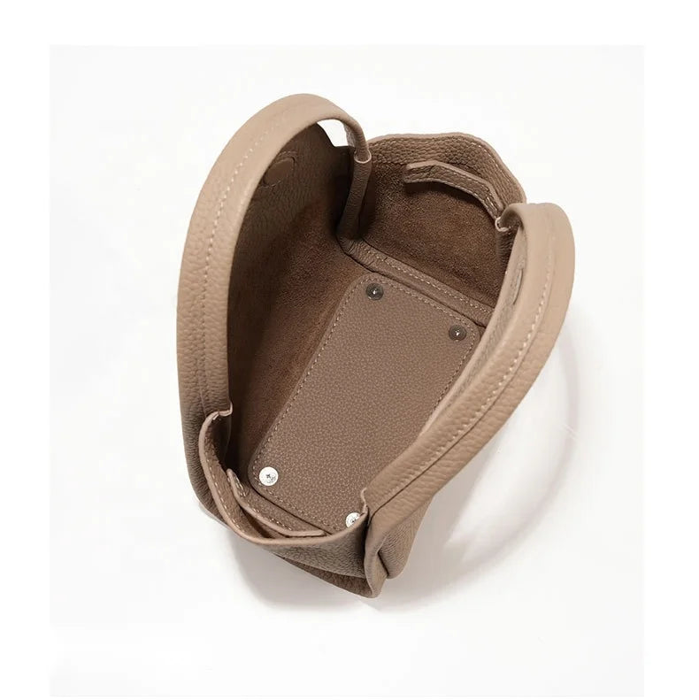 Leather Women's Crossbody Bags Classic Top Handle Handbags for Women Yuanbao Bag Designer Casual Ladies Purse Bag