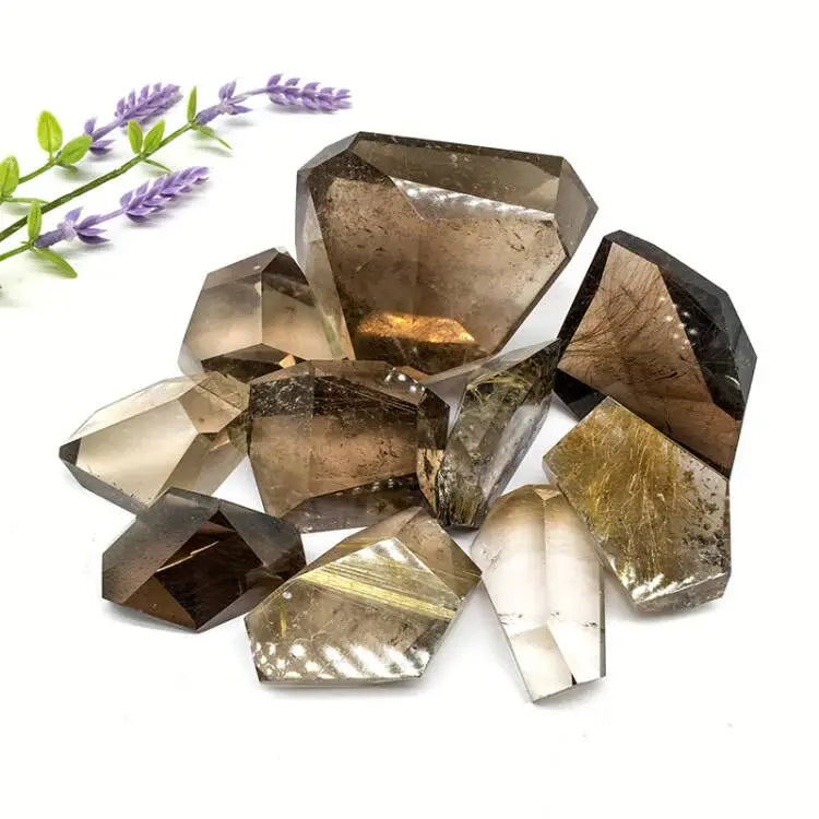 Wholesale Natural Crystal Gemstone Polished Golden Rutilated Free Shape Red Rutilated Hair Quartz Free Shape for Home Decoration
