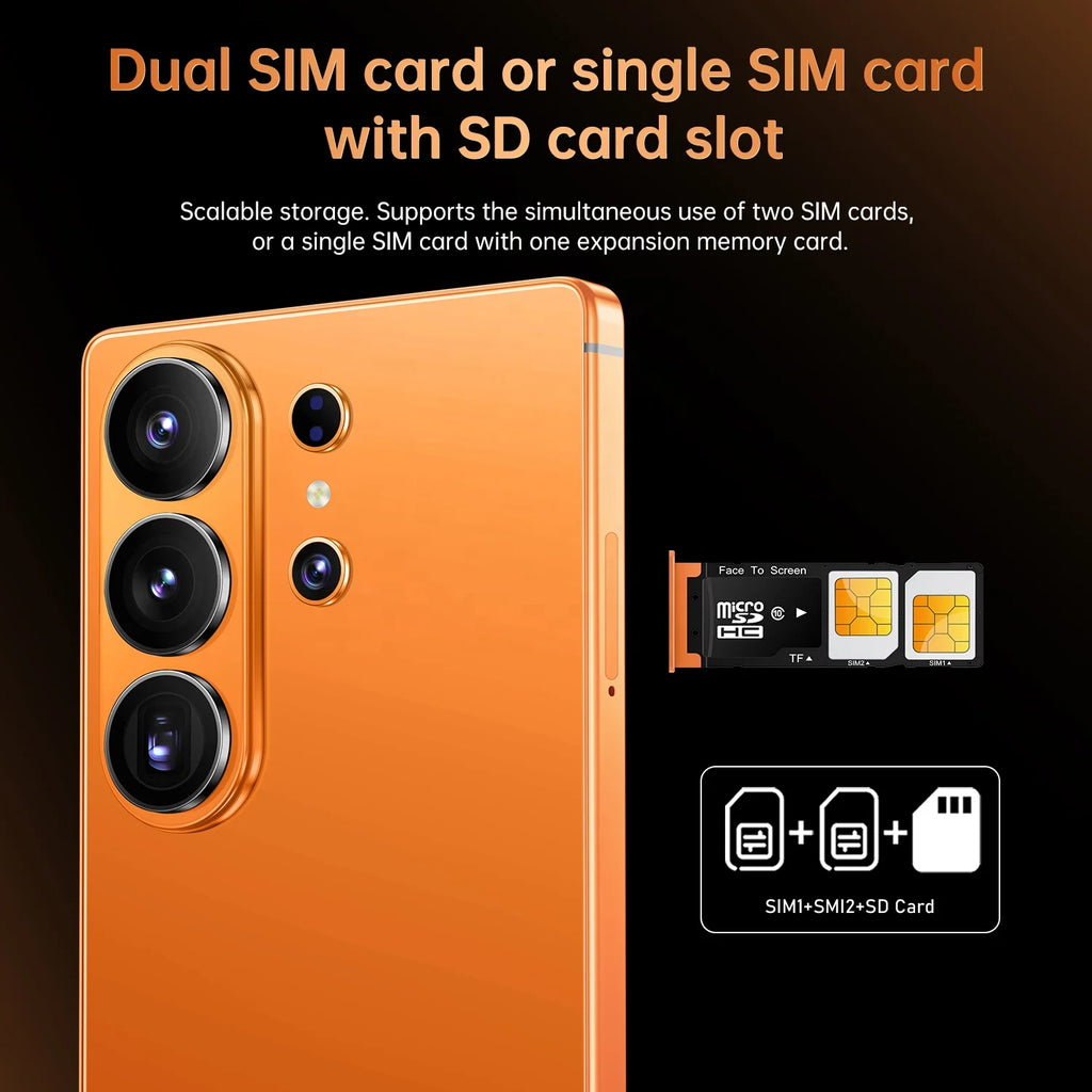 S26 Ultra 5G Smartphone with 2TB storage, 108MP camera, and fast charging in original unlocked global version.