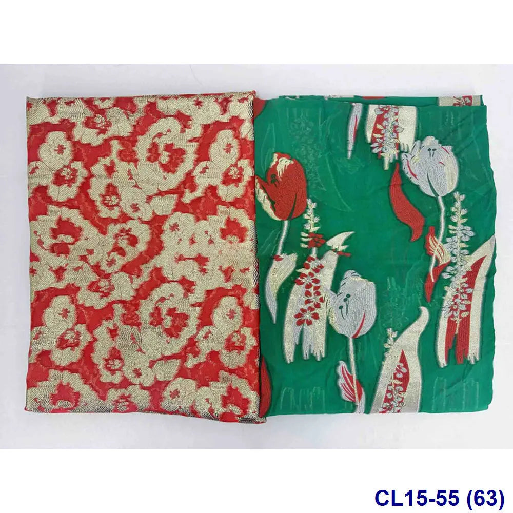 Lisami RTS Luxury Silk Fabric Elegant Multi-Color 3D Metallic Handcut for Dresses Weddings and Curtains