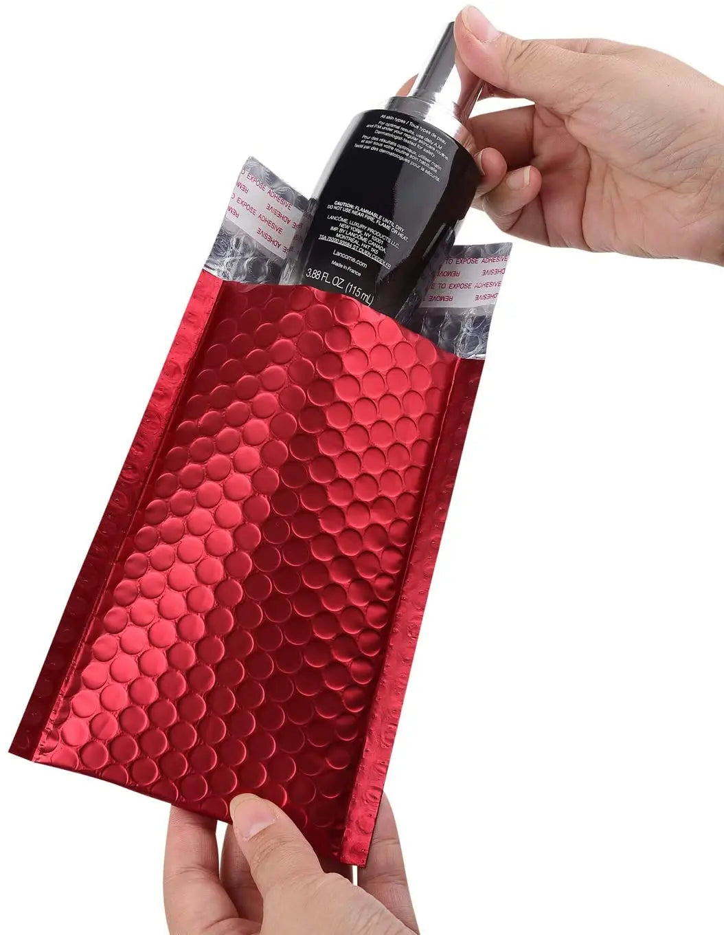 Shinning Package Cosmetic Packaging Metallic Plastic Padded Envelopes Mailing Poly Red Bubble Mailers Bags