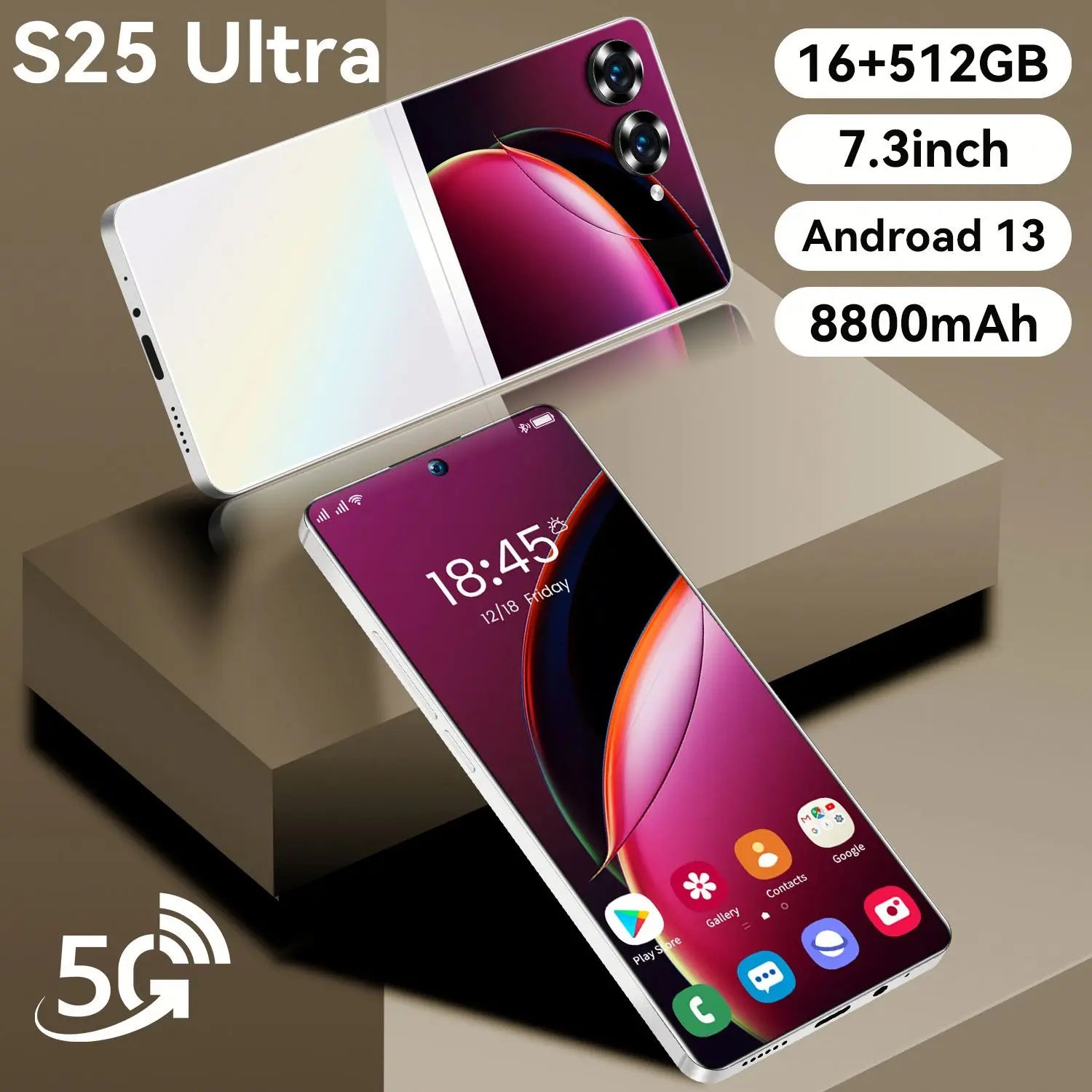 2025 New Design Fold S25 Ultra+ 5G Cell Mobile Phone 14+514GB Huge Memory Android 14 Hot Selling S Fold 24 Smart Phone - Tidesmit