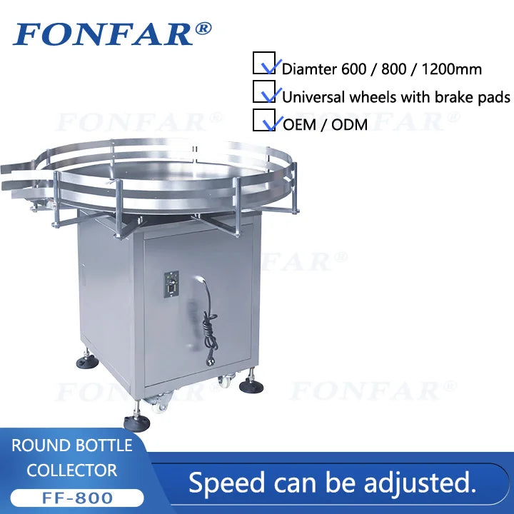 Turnabel Bottle Collecting Table/  Bottle Round Table Collector  / Bottle Collector Table for Packing Line 800mm Diameter