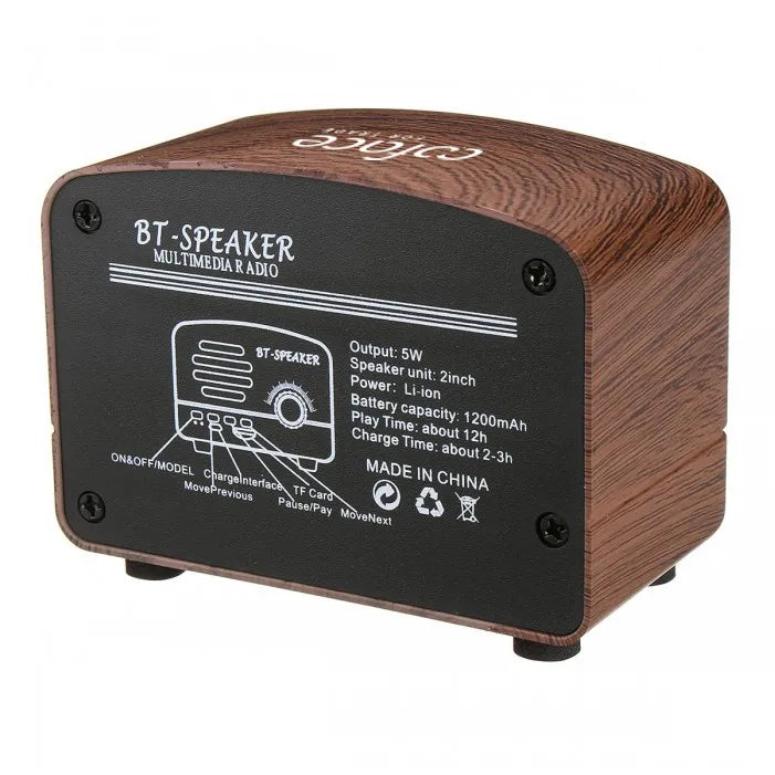 Bluetooth Speaker -Hot Selling Portable New Retro Walnut Wooden Multimedia Mini Subwoofer Wireless Blue-tooth Music Speaker
