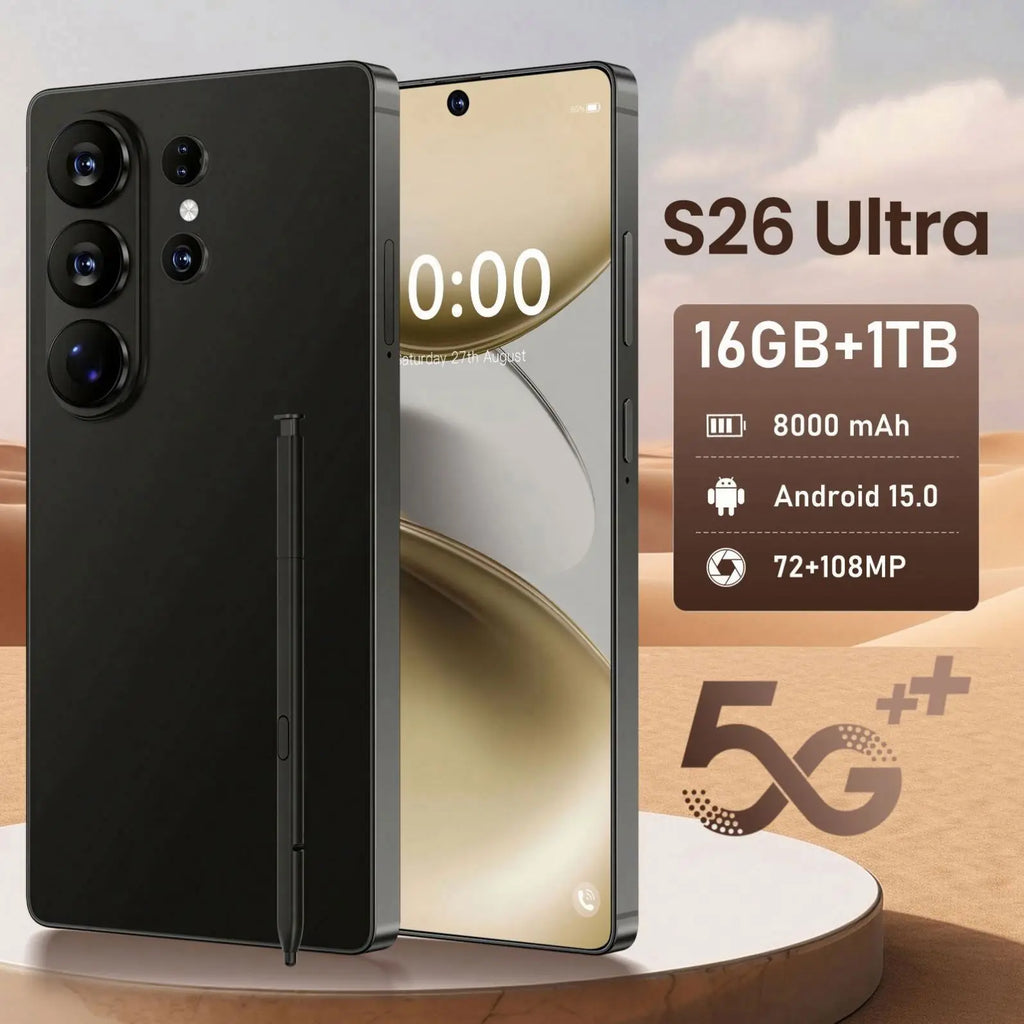 S26 Ultra 5G smartphone featuring a stunning 7.3 inch full HD display and sleek premium design for mobile users.