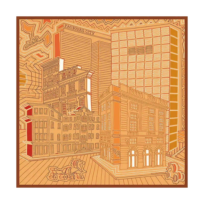Luxury for  Women's 90x90cm High Quality  Mulberry Silk 100% Scarf Digital Printing Hand Rolled Edges Fashion Accessories