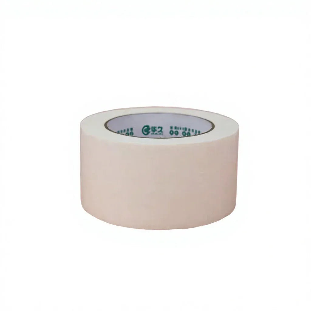 White masking tape roll, pressure sensitive adhesive tape, 4.8 cm width, 10 m length
