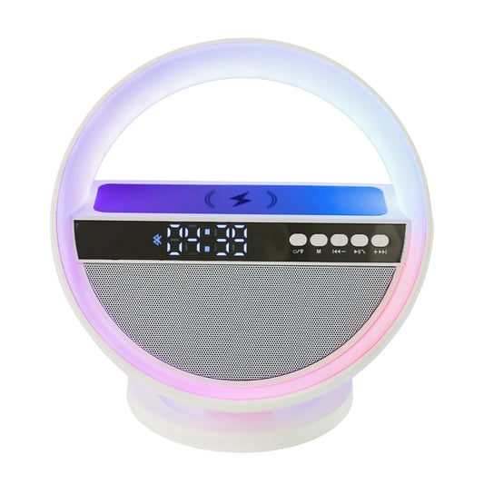 Bluetooth Speaker -Best Selling 15W Wireless Fast Charging BT Speaker App Control Aux USB TF Card Bluetooth Speaker With Digital Alarm Clock