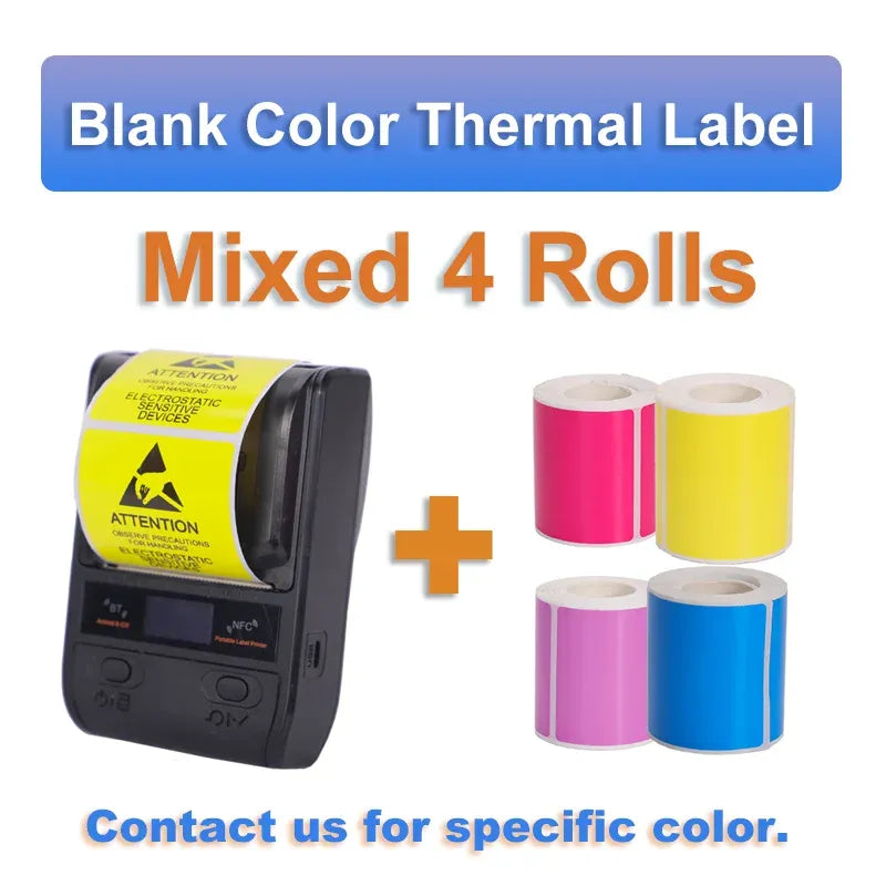 DETONGER DP23S label printer with mixed color label rolls