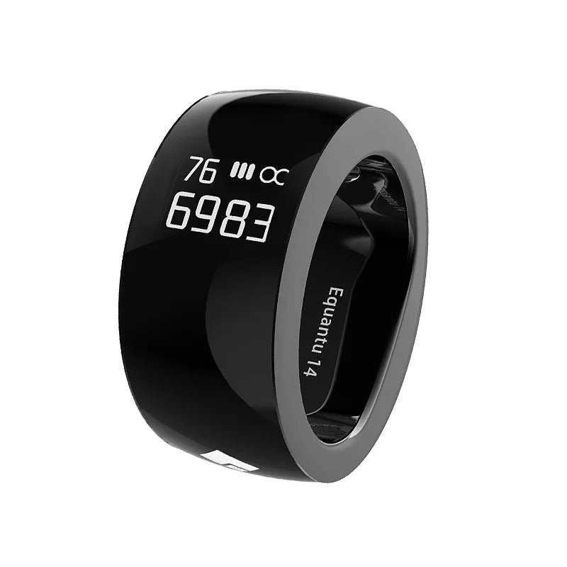 Middle East Best Seller Waterproof NFC Smart Ring with Sleep Tracker IOS Compatible for Bluetooth APP Connected Stainless steel (with display) sq668 us 13 Tidesmit
