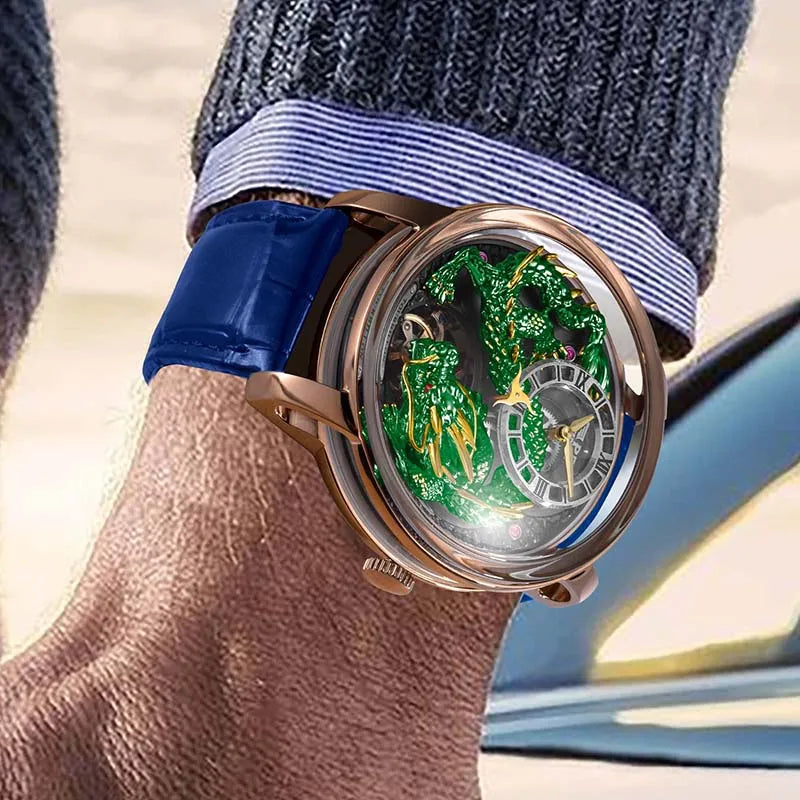 PINDU 6632 Develops and Designs New  Automatic Mechanical Watch Men Watches 45.5MM Luxury High-end Quality Wristwatch Men Gift