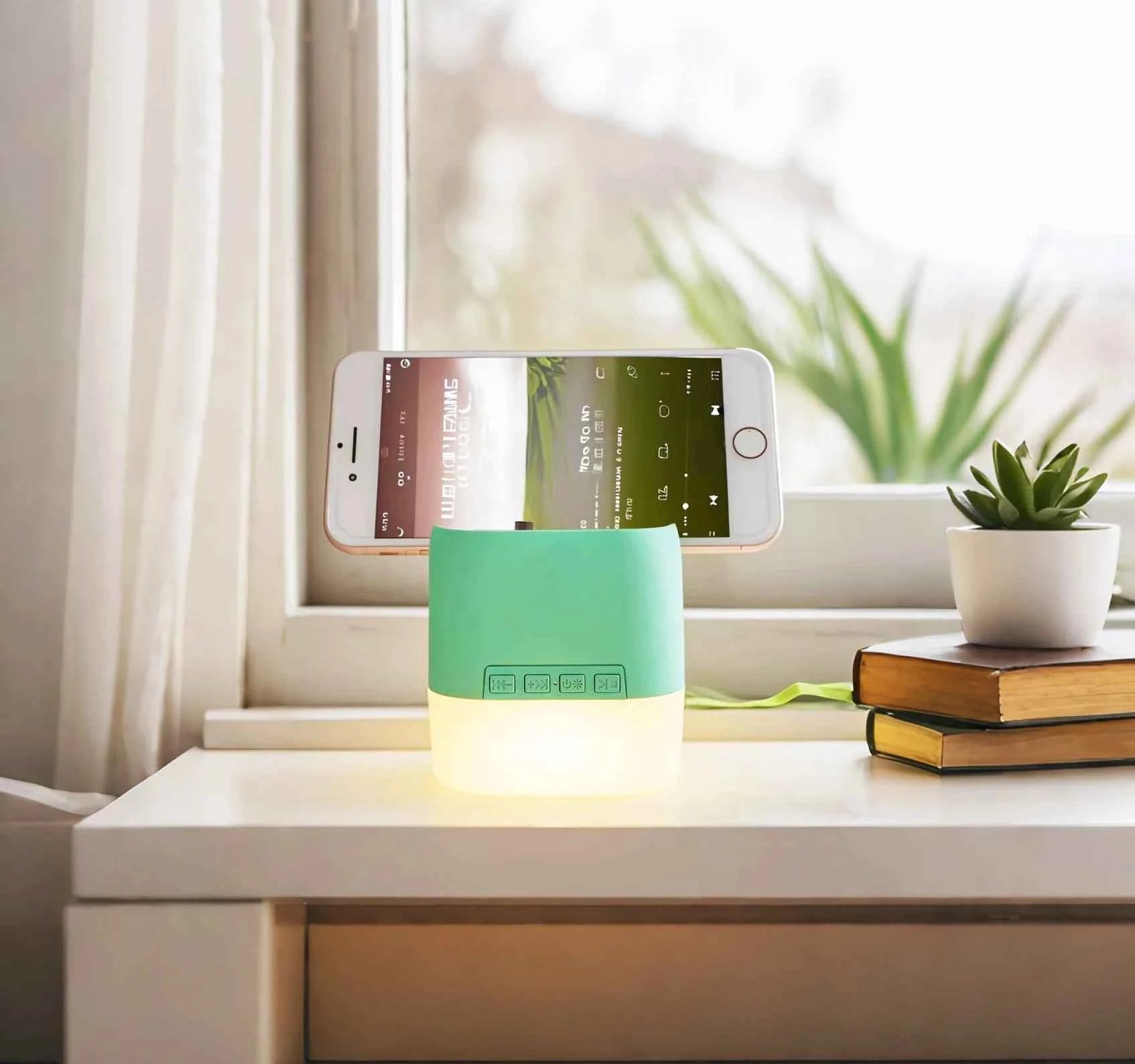 Dual-Purpose Portable Wireless BT Speakers Rechargeable Battery White Noise Sound Machine with Phone Stand Mobile Holder White My Store