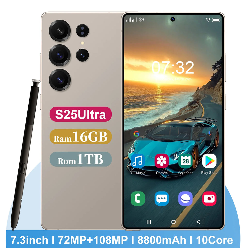 S25 Ultra 5G Smartphone 512GB - 8800mAh Dual SIM Unlocked Tidesmit