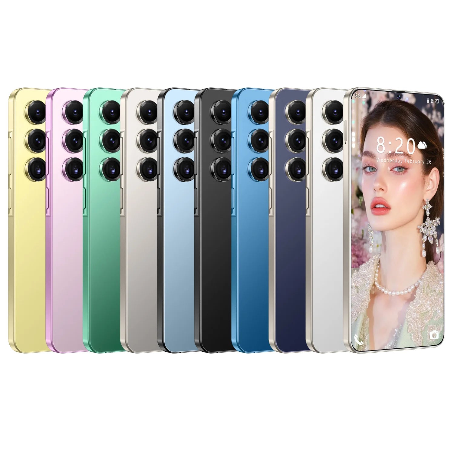 Smart Phone 2025 Cellphone S25 Ultra 7inch Unlocked Dual Card 5G Phones Android 14.0 Mobile Phones - Tidesmit