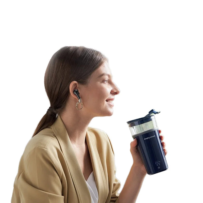 New Hybrid 6 Mic Noise Cancelling In-Ear Headphones Wireless ANC for Bluetooth Earbuds with LED Battery Indicator and JL Chipset Tidesmit