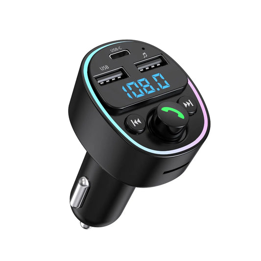 Bluetooth Speaker -PD25W QC Dual USB c 3.1A Wireless Handsfree Audio Car Mp3 Player Car Kit Fast Charger  Fm Transmitter Modulator for Car