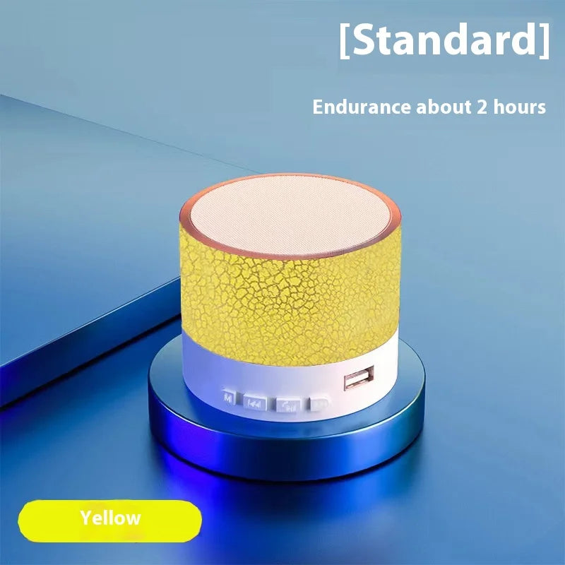 Bluetooth Speaker -Upgrade Mini Portable Bluetooth Speaker RGB Light USB TF Card Reader Stereo MP3 Speaker for Home Atmosphere Desktop