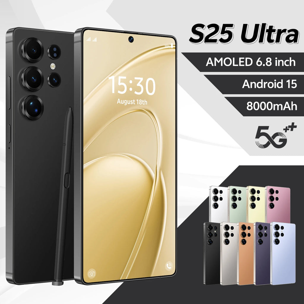 S25 Ultra 5G Smartphone 16GB RAM 1TB Storage - Dual SIM Android Black 16g 1TB Tidesmit