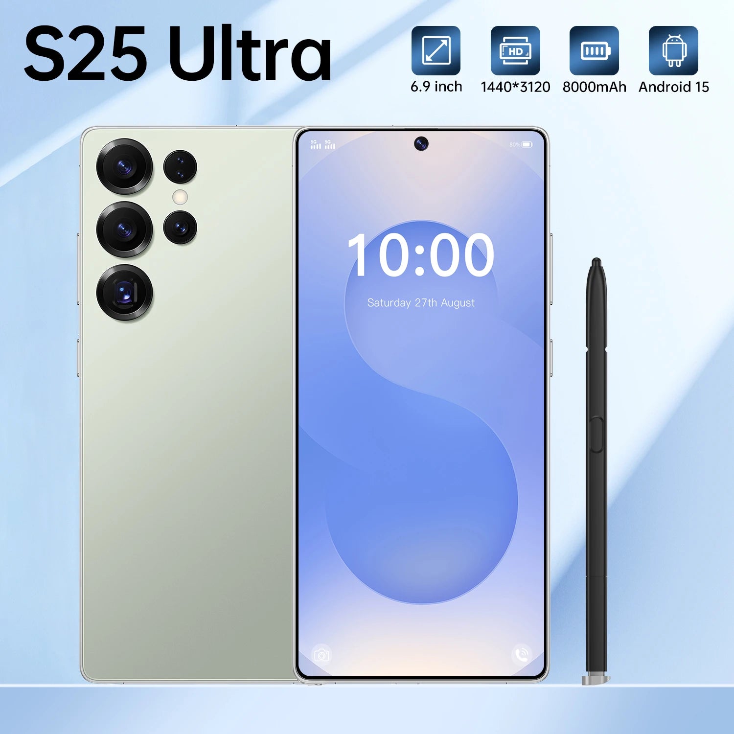 S25 Ultra 5G smartphone 7.3 inch display with 1TB storage and 108MP camera in French language version