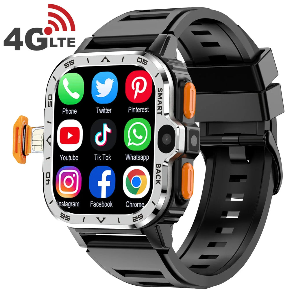PGD 4G Android Smart Phone Watch RAM 2GB ROM 16GB SIM Card Dual Camera WiFi GPS Waterproof Smartwatch - Tidesmit