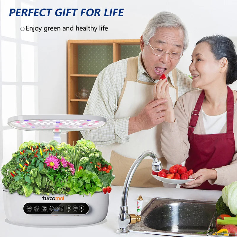 12 Pods Home Garden Smart Led Grow Light Microgreens Automatic Hydroponic Kit Hydroponics Growing System with 7L Water Tank Tidesmit