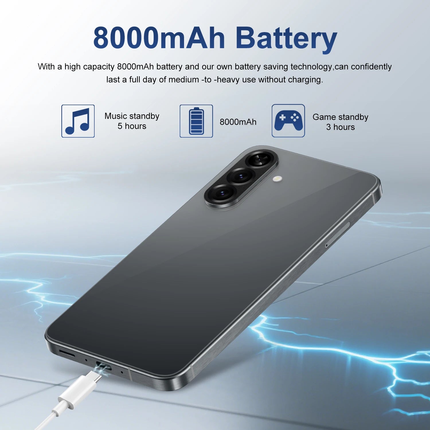 Tidesmit 5G Smartphone, 7.3 Inch OLED, 16GB RAM, 1TB Unlocked Tidesmit