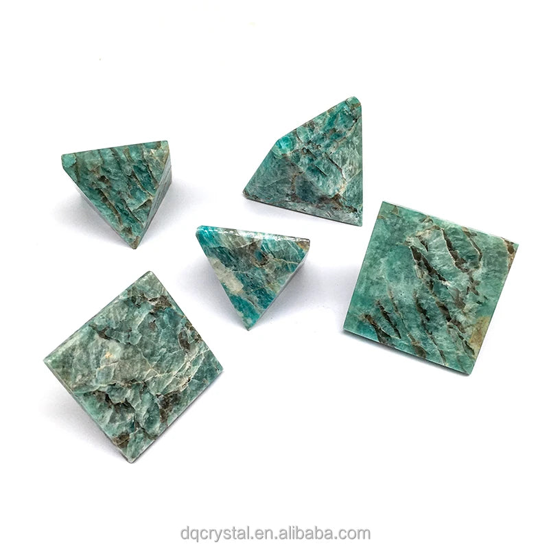 Wholesale Natural Healing Amazonite Pyramid Green Crystal Egypt Pyramid Paperweight for Decoration and Gifts