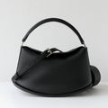 Elegant Luxury Commuting Top-Layer Cowhide Handbag Two Straps Magnetic Closure Pillow Shape Simple Casual Waterproof