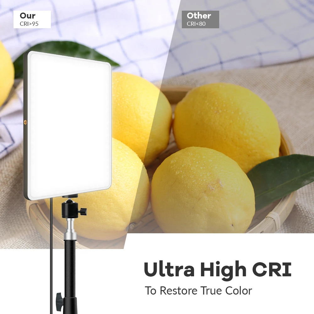 LED Video Light Panel for Content Creation - Adjustable Color Temp Tidesmit