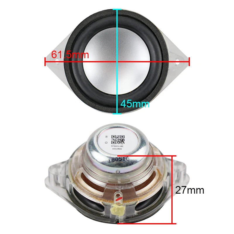 GHXAMP 1.75 Inch 45MM Full Range Speaker 8 Ohm 5W for harman/kardon Sabre SB 2pcs