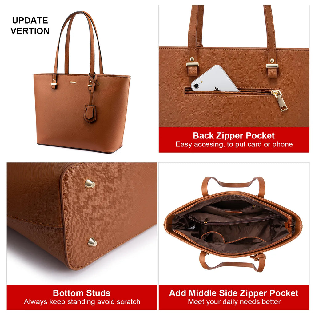 LOVEVOOK Designer 2023 PU Leather Purse Handbags for Mother Large Elegent Shoulder Bag Luxury WomenTote Bags