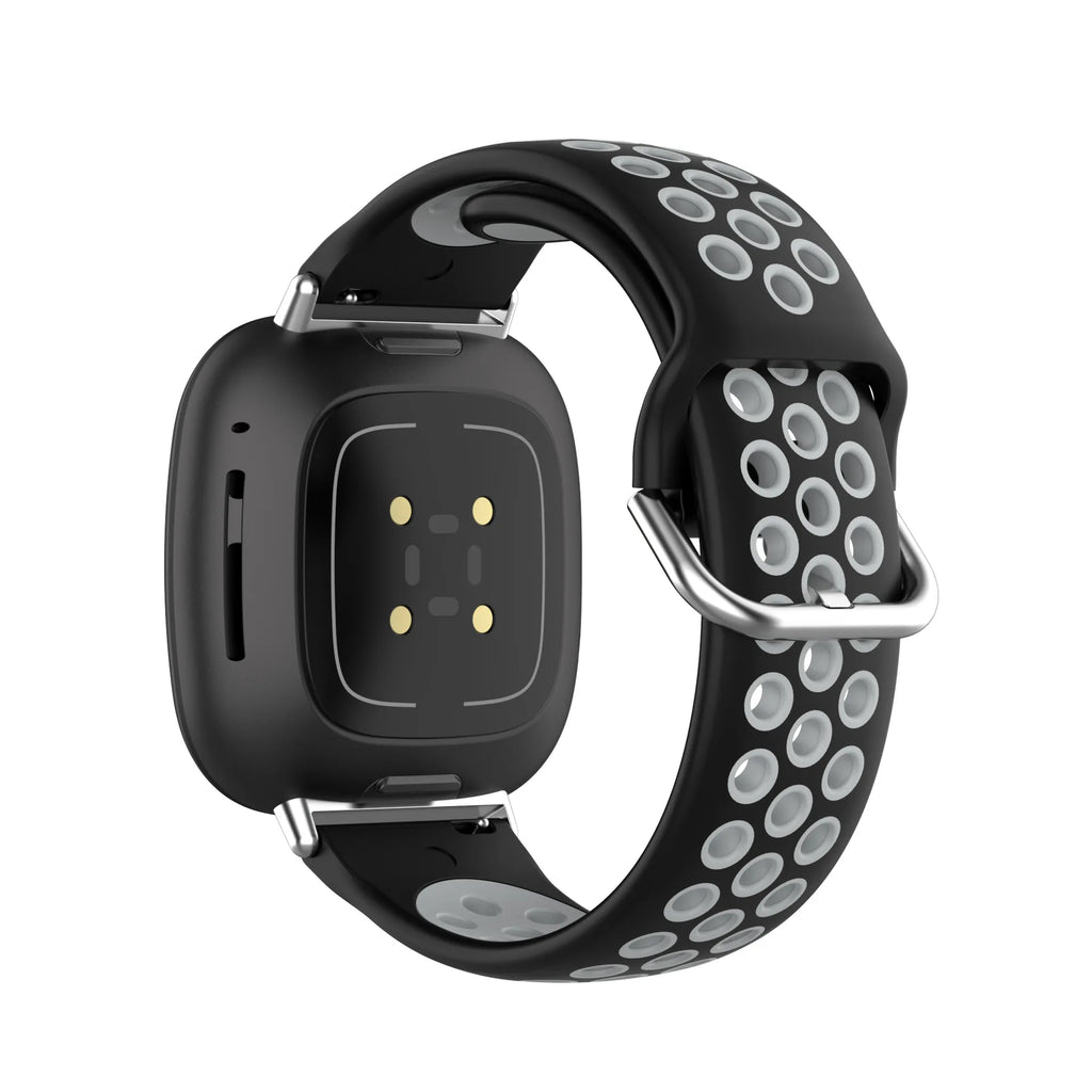 Tidesmit colorful soft silicone sport strap for Fitbit Versa 3 and Sense smartwatches for comfortable daily wear.