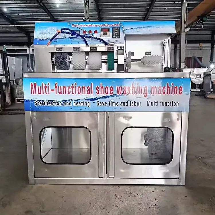 Commercial Shoe Washer with Multi-Brush Cleaning and Sterilization