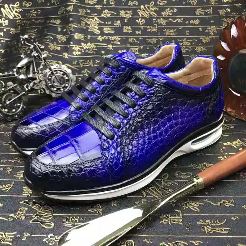 Top Grade Casual Walking Shoes 2026 Genuine Crocodile Skin Sneakers Men Running Shoe Luxury alligator Custom Office Shoes Men