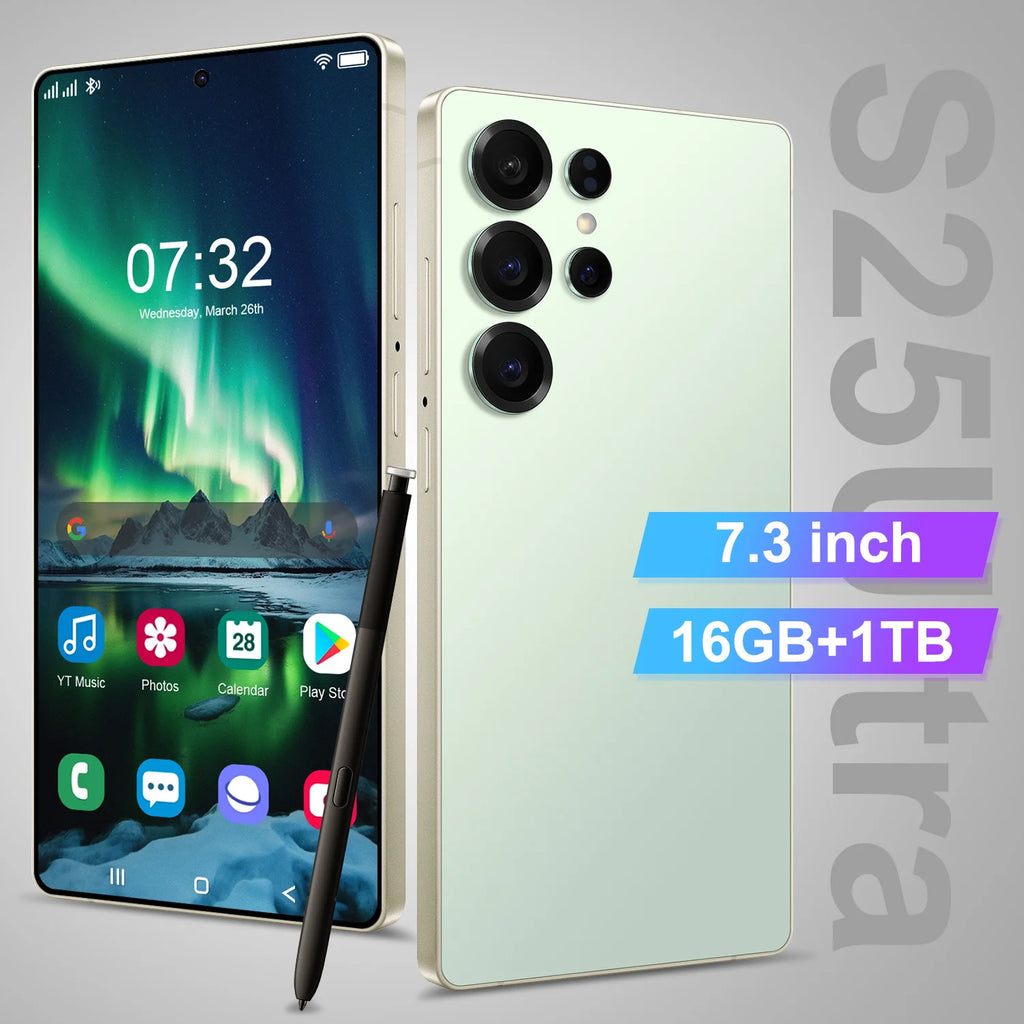 Unlocked 5G Smartphone 7.3 Inch AMOLED Display 16GB RAM 1TB Storage Tidesmit