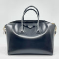 Luxury Pre-Owned Designer Handbags Wholesale, Black Genuine Leather Tote & Crossbody Bag, Vintage Chic