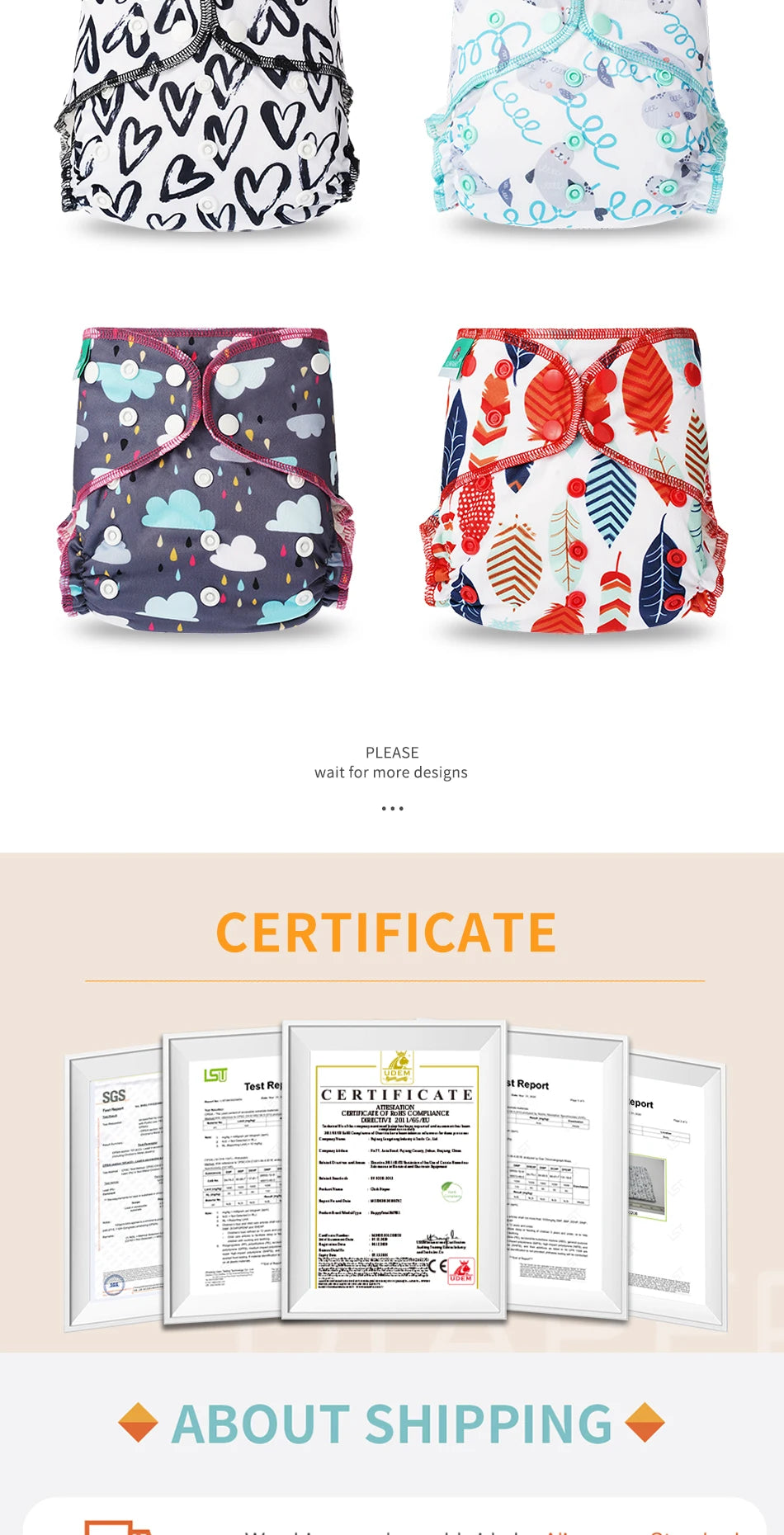 HappyFlute Heavy Wetter AI2 Snap Insert Bamboo Cotton&Velour OS Baby Napp 1Pcs Pack Waterproof Night Diaper