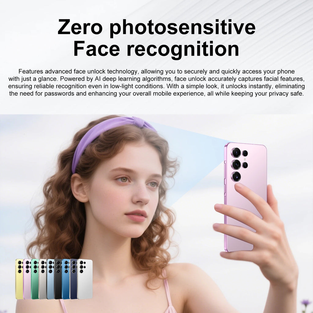 Smart Phone 2025 Cellphone S25 Ultra 7inch Unlocked Dual Card 5G Phones Android 14.0 Mobile Phones - Tidesmit