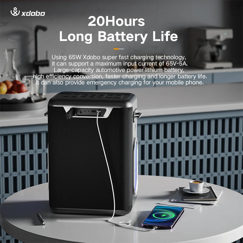 Xdobo Portable Speaker Wireless Microphone Loud Sound Effect Big Size Rgb Led Light Blue Tooth Speaker Dancing Singing Party Box My Store