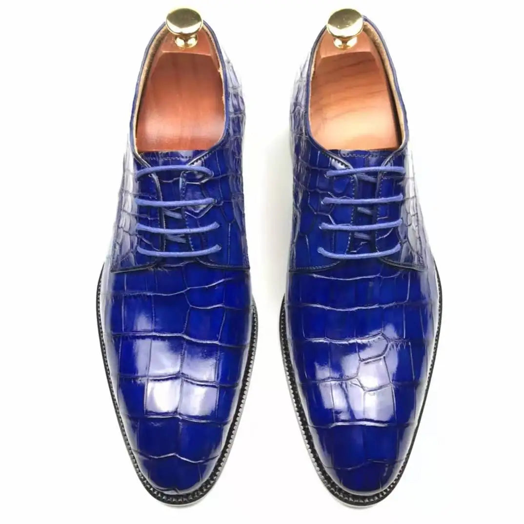 Luxury Genuine Crocodile Leather Shoes Men Genuine Leather Business Shoes High Quality Goodyear Handmade Alligator Dress Shoes