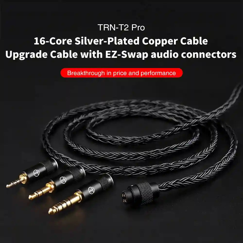 16-Core Silver Plated Replacement Cable for HiFi Headphones Tidesmit