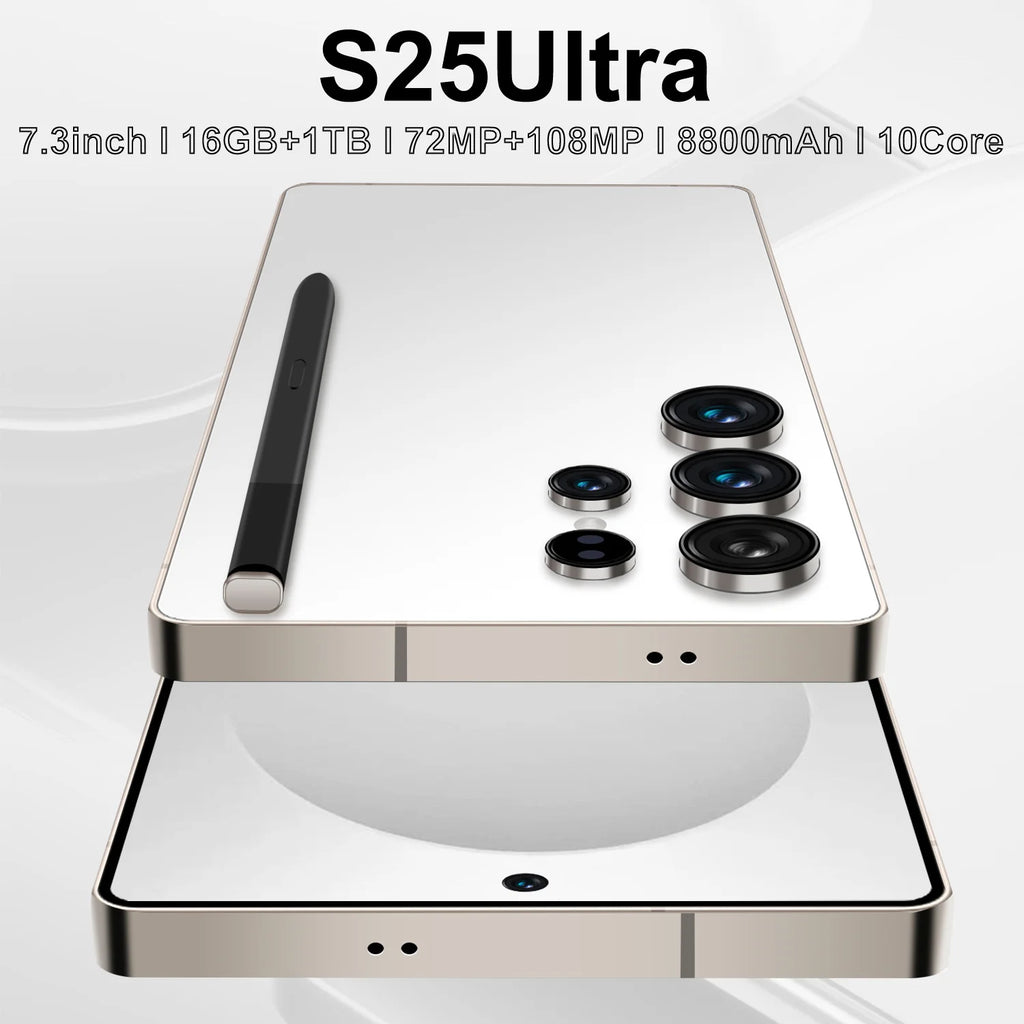 S25 Ultra 5G Smartphone 1TB 16GB RAM 7.3-Inch AMOLED Display Gray Tidesmit