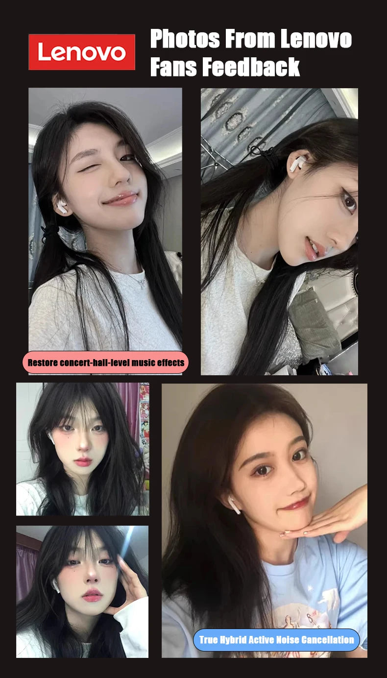 Lenovo LP40 Plus Bluetooth Earphones Wireless Headset Noise Reduction Headphones 230mAh HiFi Stereo Sports Earbuds With Mic Tidesmit