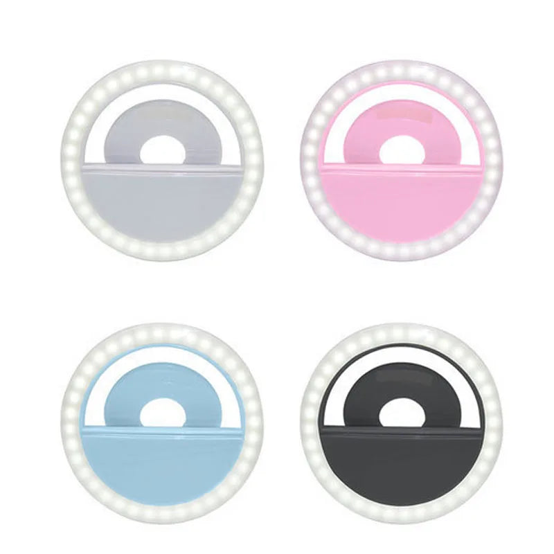 Clip on 36 Led 3 Dimmable Modes Rechargeable Mini LED Custom Camera Lights Selfie Light Phone Ring Light Selfie cheap quality Tidesmit